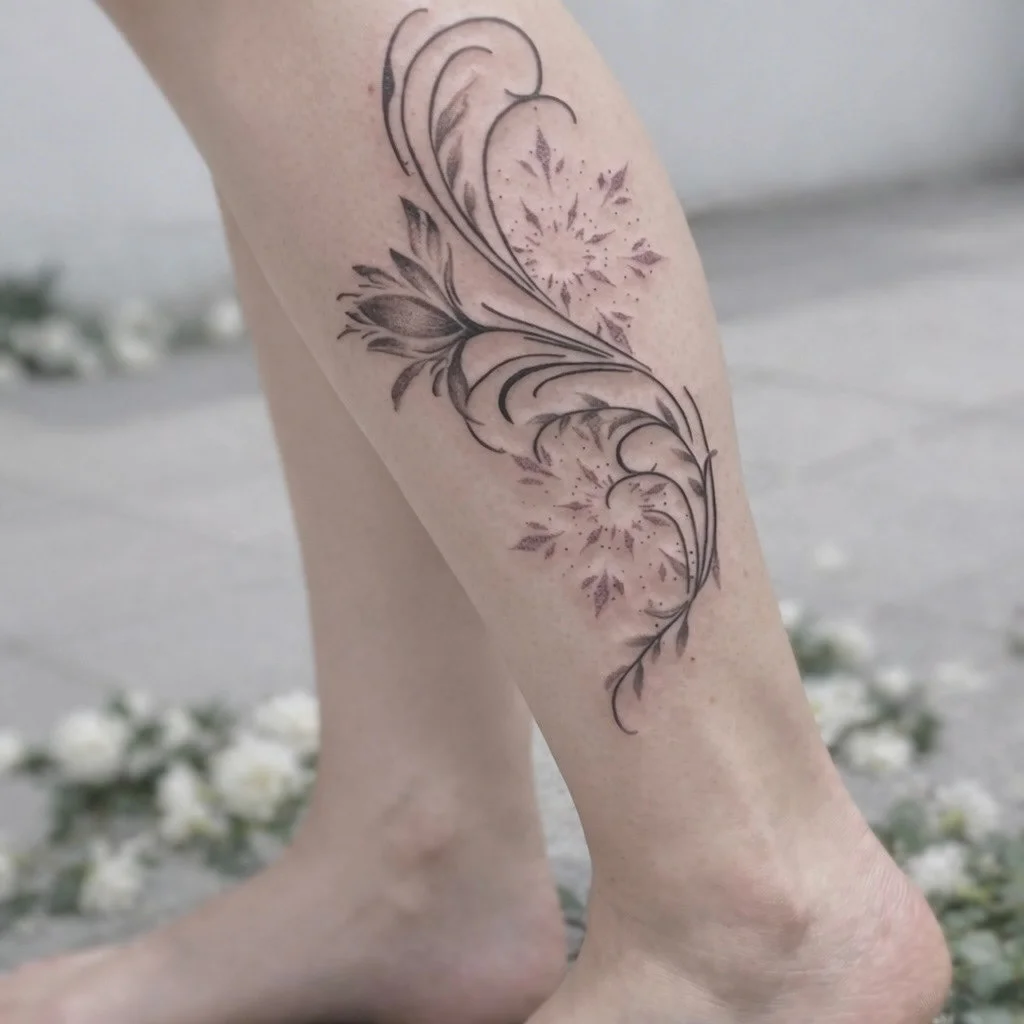 Black and grey tattoo by Trish at Lotus Tattoo